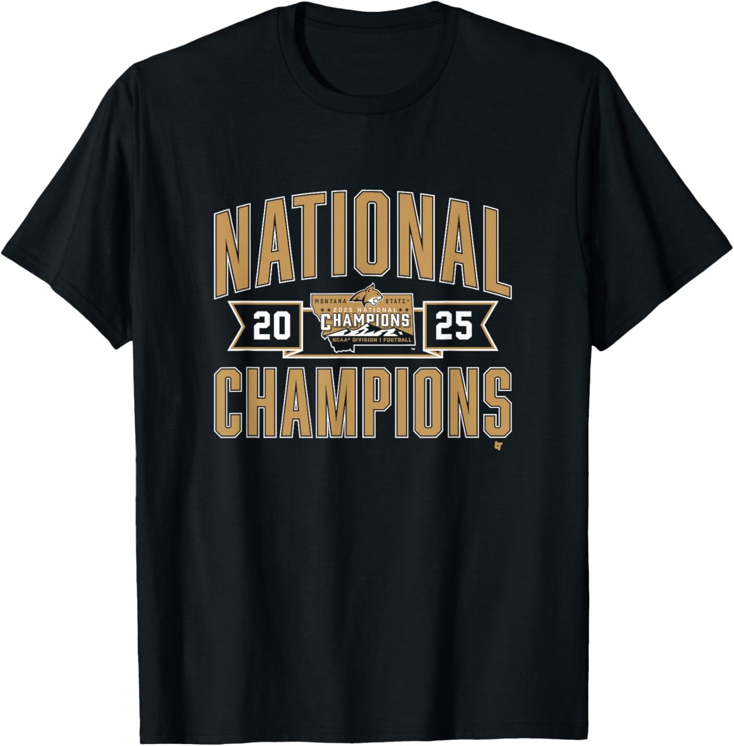 Montana State Football - 2025 FCS National Champions - NCAA T-Shirt - T-Shirt | Black