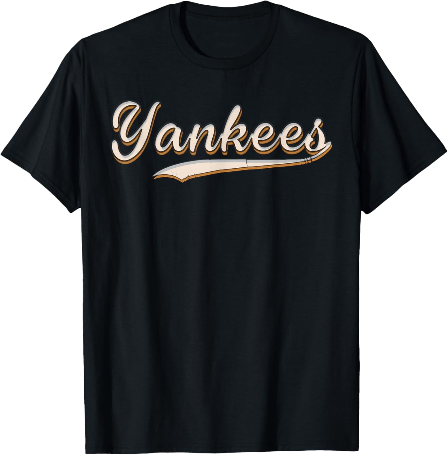 Vintage Yankees Retro Style 70s 80s First Name Personalized T-Shirt - T-Shirt | Black
