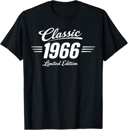 60th Birthday Man Woman 60 Years 1966 Decorative Gift Funny T-Shirt - T-Shirt | Black