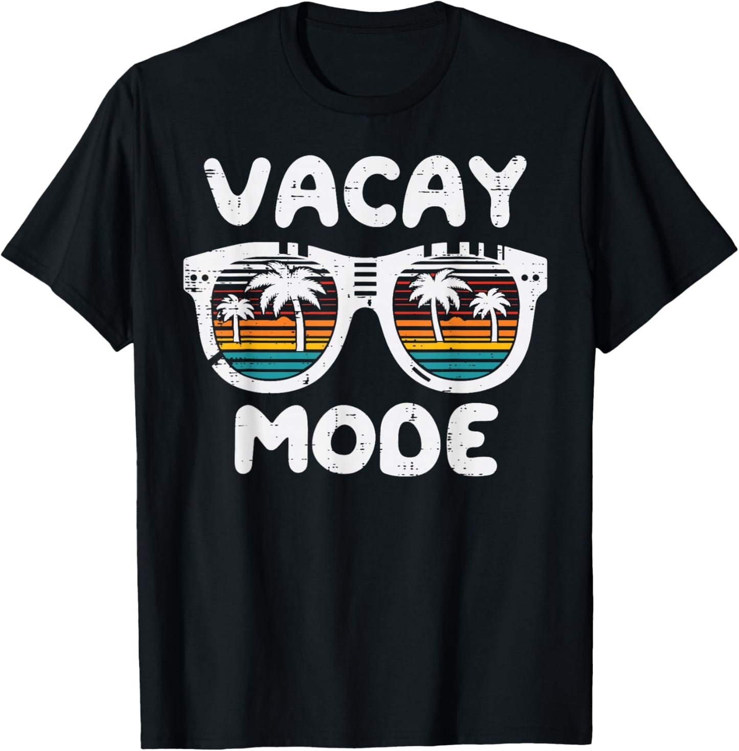 Summer Vacay Mode Sunglasses Retro Vacation Women Men Kids T-Shirt - T-Shirt | Black