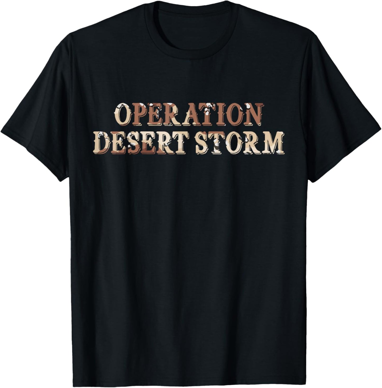 Desert Storm Veteran 35th Anniversary 1991 2026 Camo (Back) T-Shirt - T-Shirt | Black