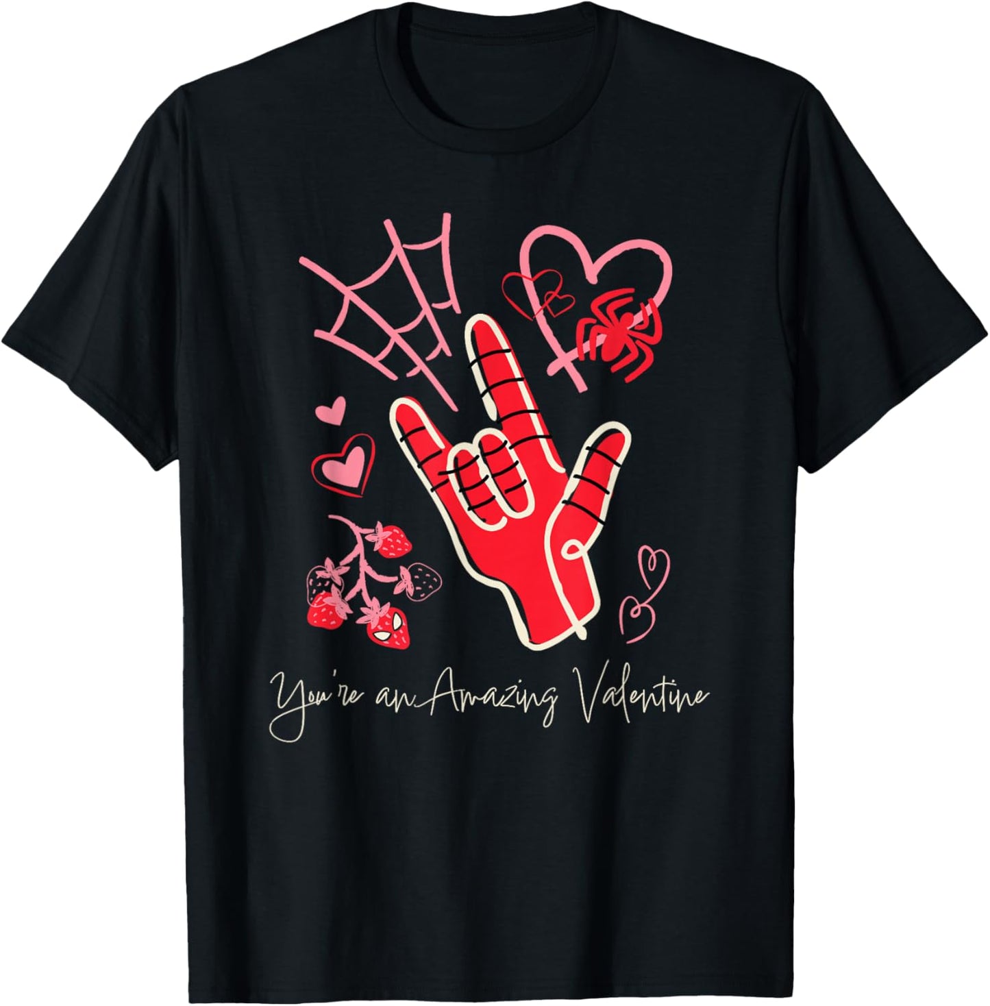 Marvel Spider-Man You're an Amazing Valentine Gift T-Shirt - T-Shirt | Black