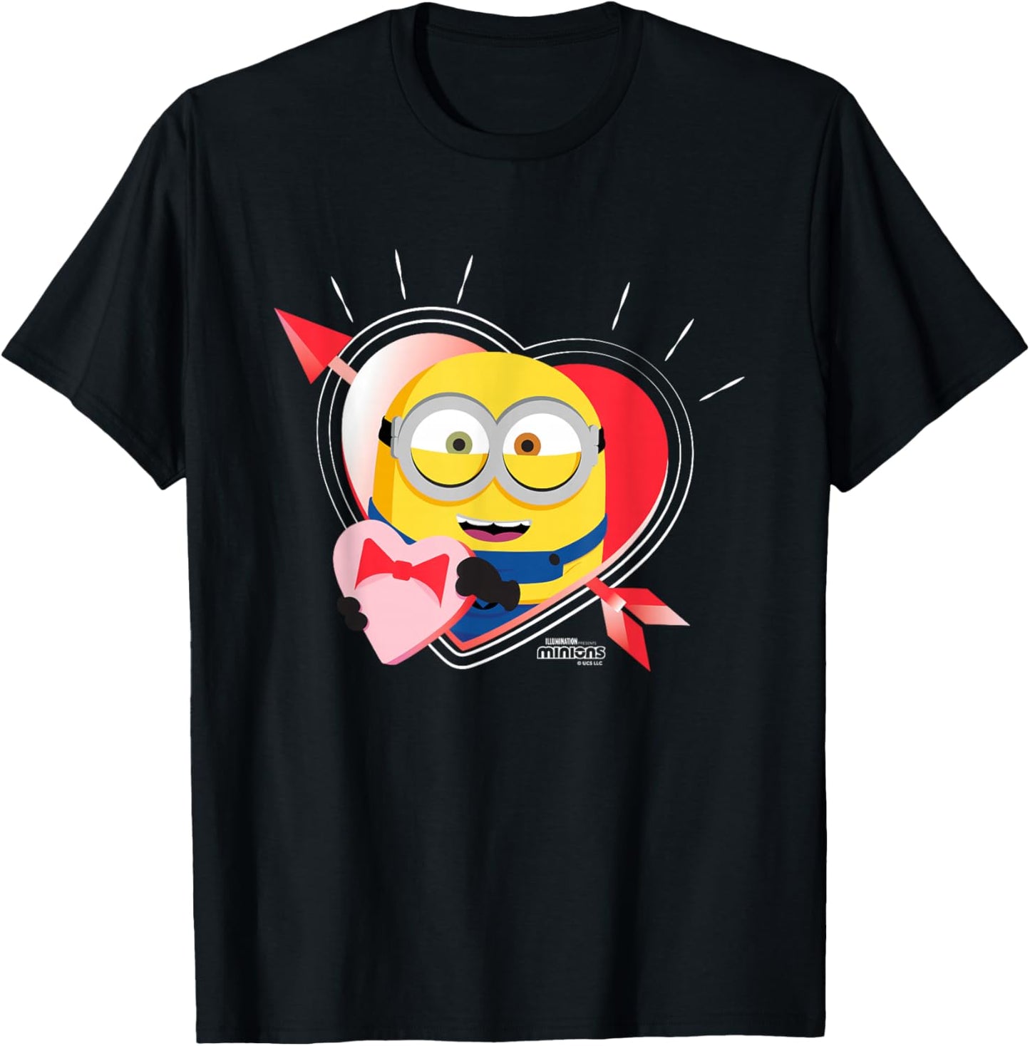 Minions Heartfelt Valentine T-Shirt - T-Shirt | Black