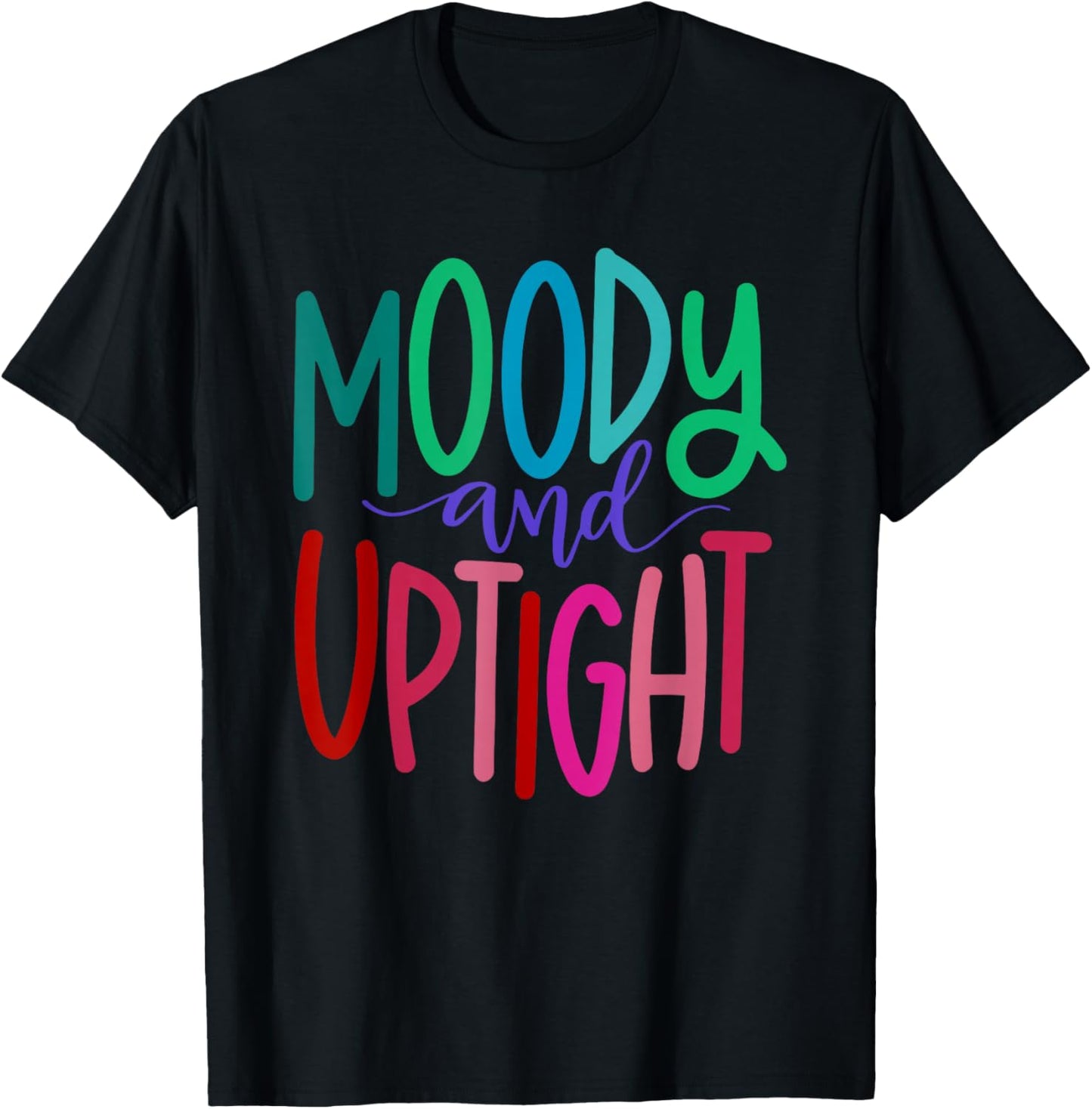 Merry & Bright and Moody & Uptight, Matching Couples T-Shirt - T-Shirt | Black