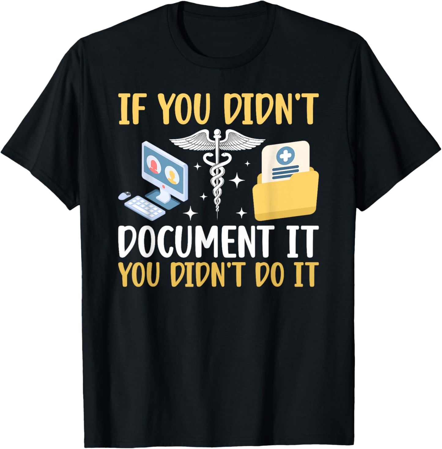 Funny Medical Records Director Medical Records Clerk T-Shirt - T-Shirt | Black