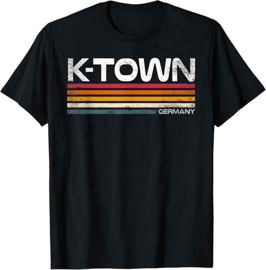 K-Town Retro Design Munich Kaiserslautern Lover T-Shirt - T-Shirt | Black