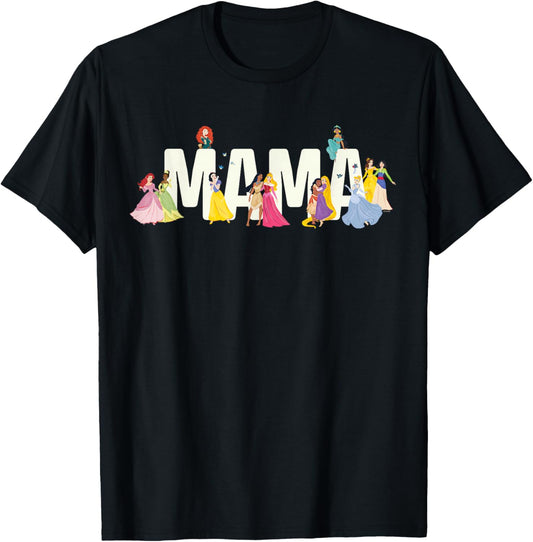 Disney Princess Squad Mama Family Trip Vacation Reunion T-Shirt - T-Shirt | Black