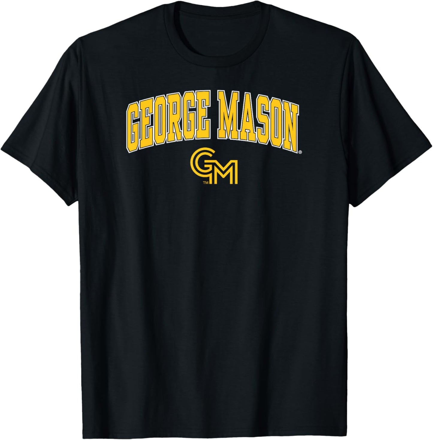 George Mason Patriots Arch Over Green Officially Licensed T-Shirt - T-Shirt | Black