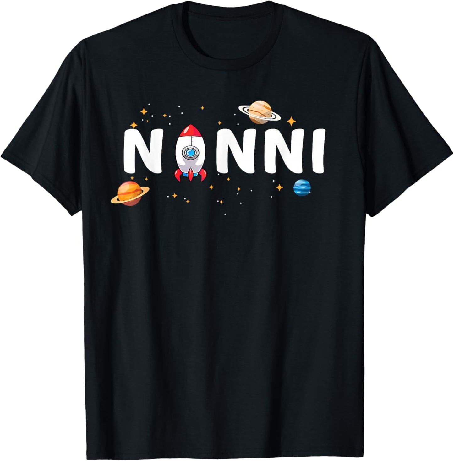 Nonni of The Birthday Boy Astronaut 1st Birthday Family T-Shirt - T-Shirt | Black