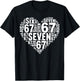Six Seven Heart 67 Meme 6 7 Valentines Day Teens Boys Kids T-Shirt - T-Shirt | Black