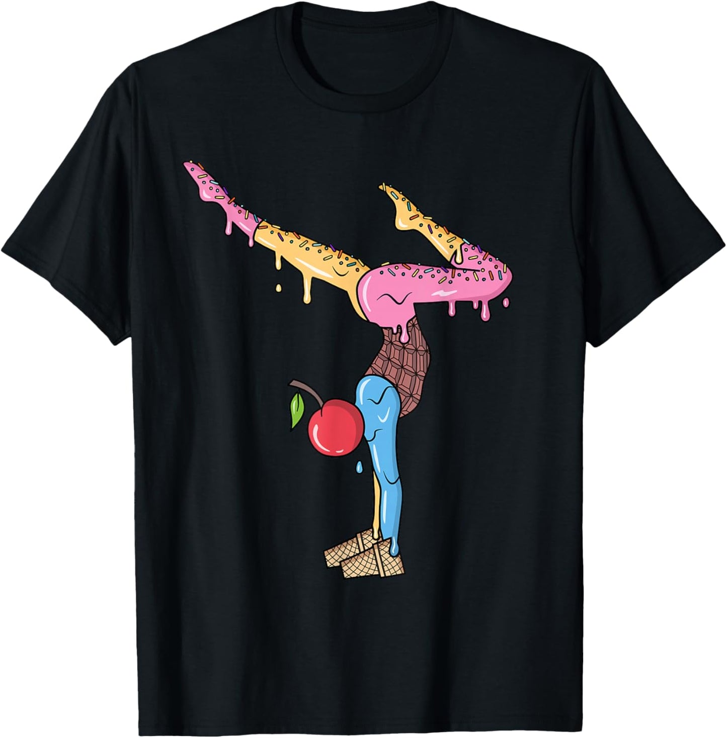Gymnastics Drip Handstand Kids Girls Dripping Gymnast T-Shirt - T-Shirt | Black