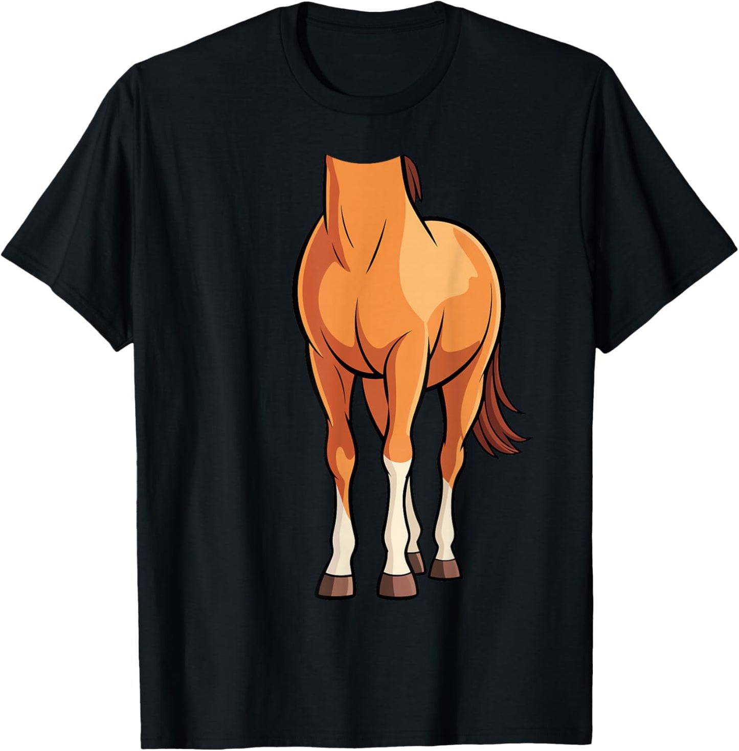 Horse Shirt Adult Kids Men Women Body Horse Costume T-Shirt - T-Shirt | Black