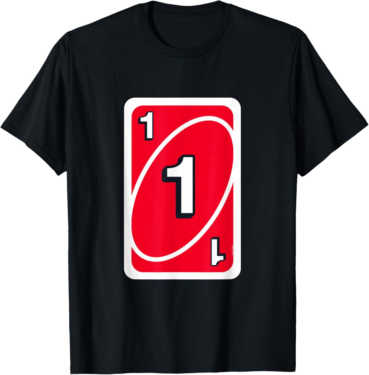 UNO Halloween Red 1" Card T-Shirt - T-Shirt | Black