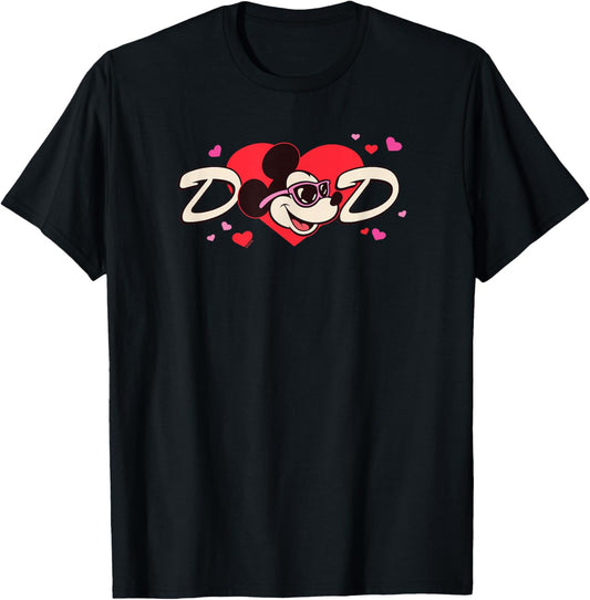 Disney Valentine's Day Dad Gift Family Matching Trip T-Shirt - T-Shirt | Black