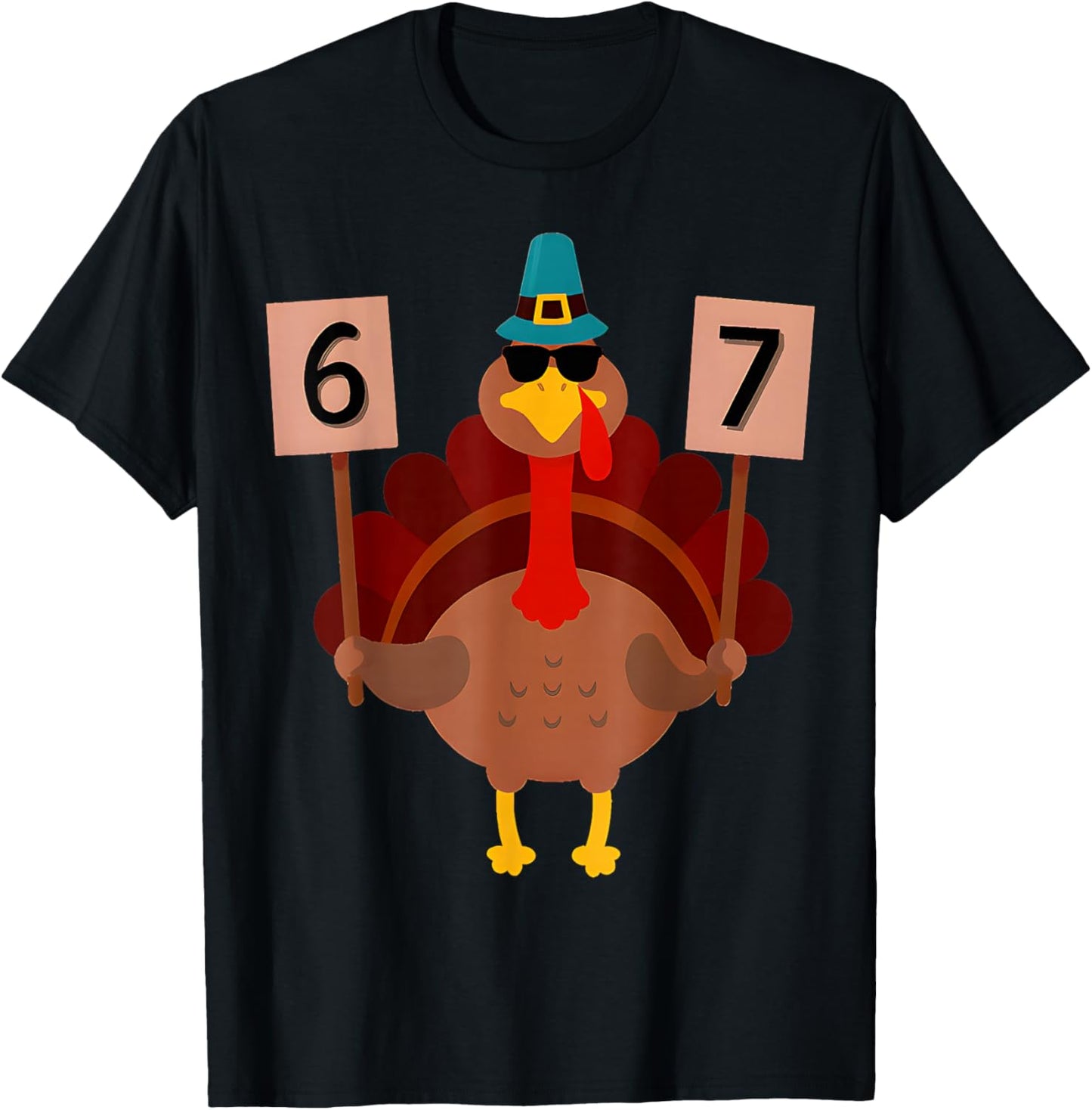 67 Thanksgiving Funny Turkey Thanksgiving 67 Turkey T-Shirt - T-Shirt | Black