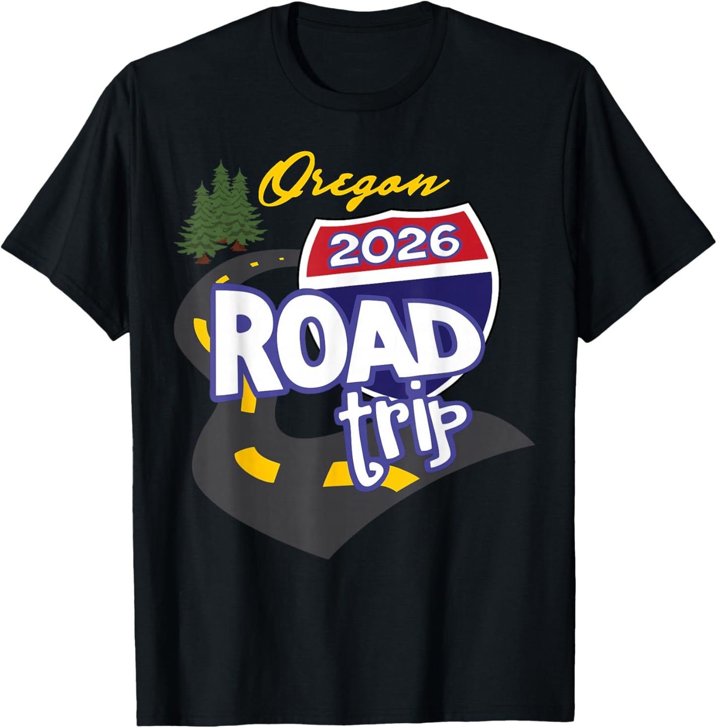2026 Portland Oregon Road Trip T-Shirt - T-Shirt | Black