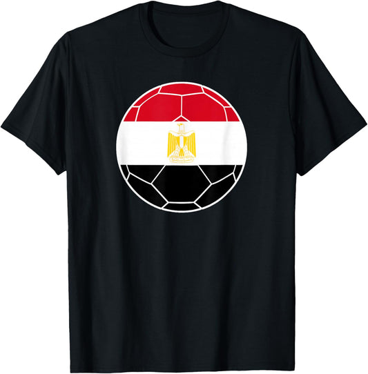 Egypt Flag Soccer Egypt Soccer T-Shirt - T-Shirt | Black