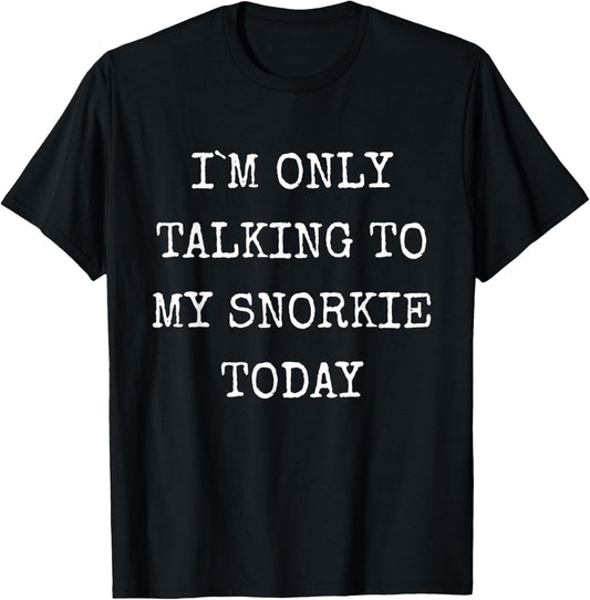 Funny Snorkie Pun for Snorkie Dog Owner T-Shirt - T-Shirt | Black