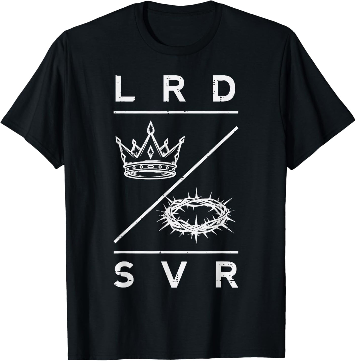 Lord Saviour Crown Christian God Jesus Bible Men Women Kids T-Shirt - T-Shirt | Black