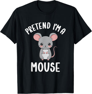 Pretend I'm A Mouse Kids Funny Mouse Halloween Costume T-Shirt - T-Shirt | Black