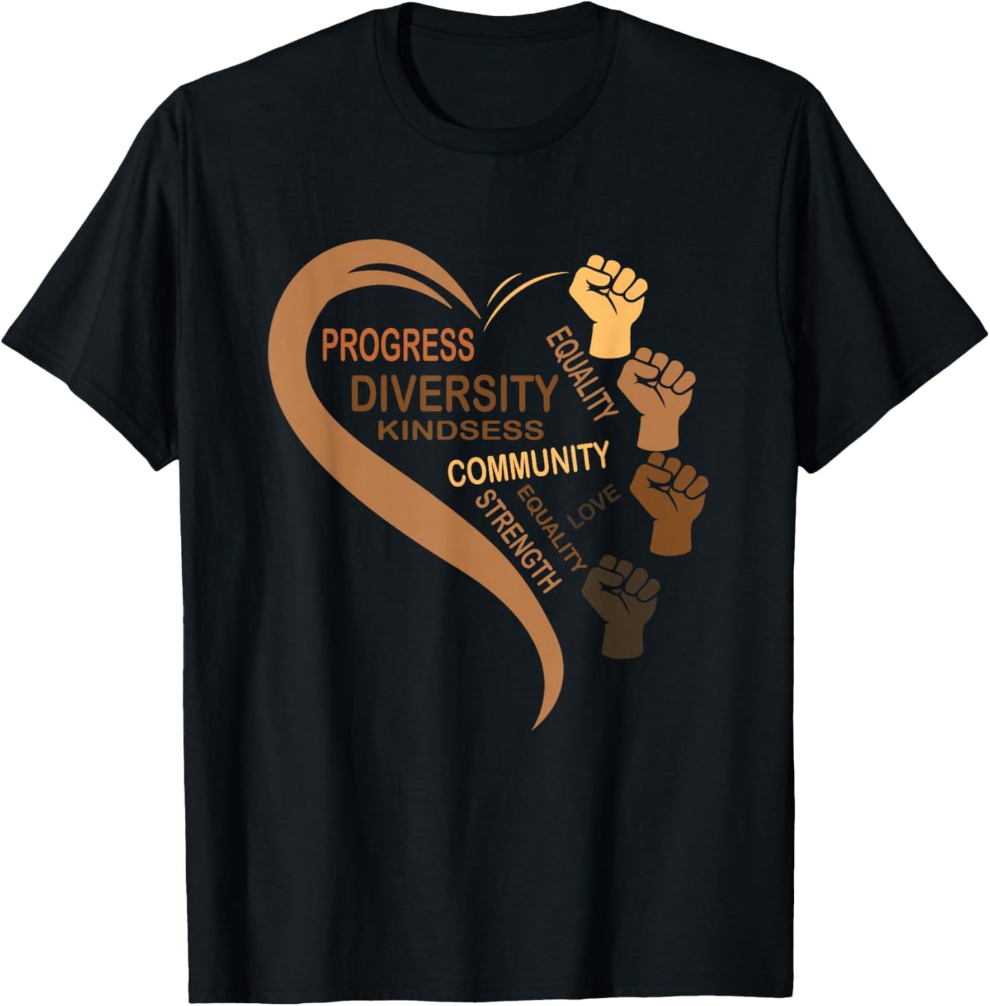 Black History Month Heart Blackity Love Melanin Afro Queen T-Shirt - T-Shirt | Black