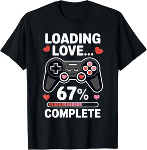 67 Six Seven Gamer Valentine's Day 6 7 Meme Boys Video Game T-Shirt - T-Shirt | Black