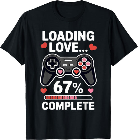 67 Six Seven Gamer Valentine's Day 6 7 Meme Boys Video Game T-Shirt - T-Shirt | Black