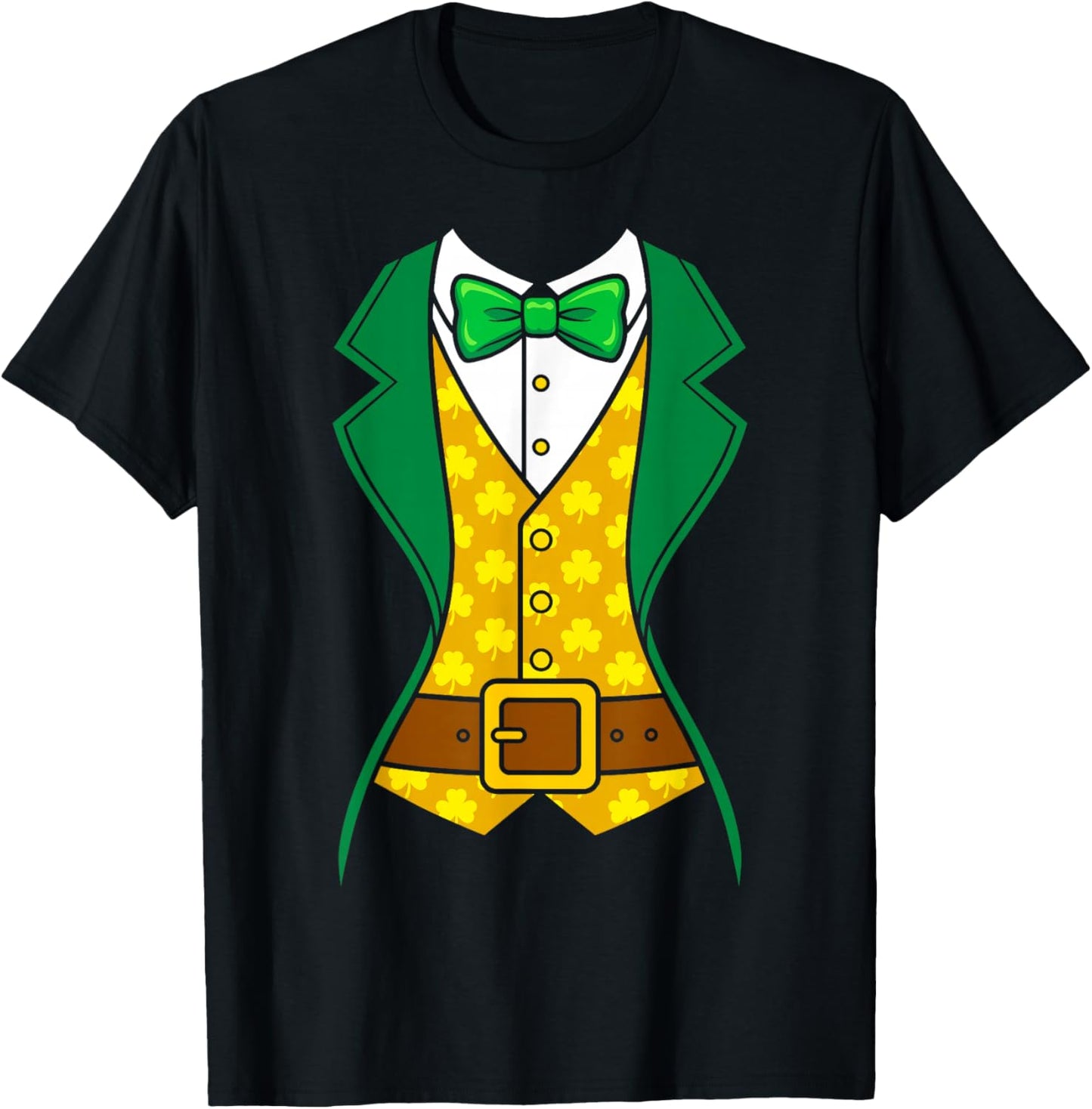 Tuxedo Women Leprechaun Costume Saint Patricks Day Boys Kids T-Shirt - T-Shirt | Black