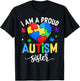 I'm A Proud Autism Sister Down Syndrome Awareness Girl Women T-Shirt - T-Shirt | Black