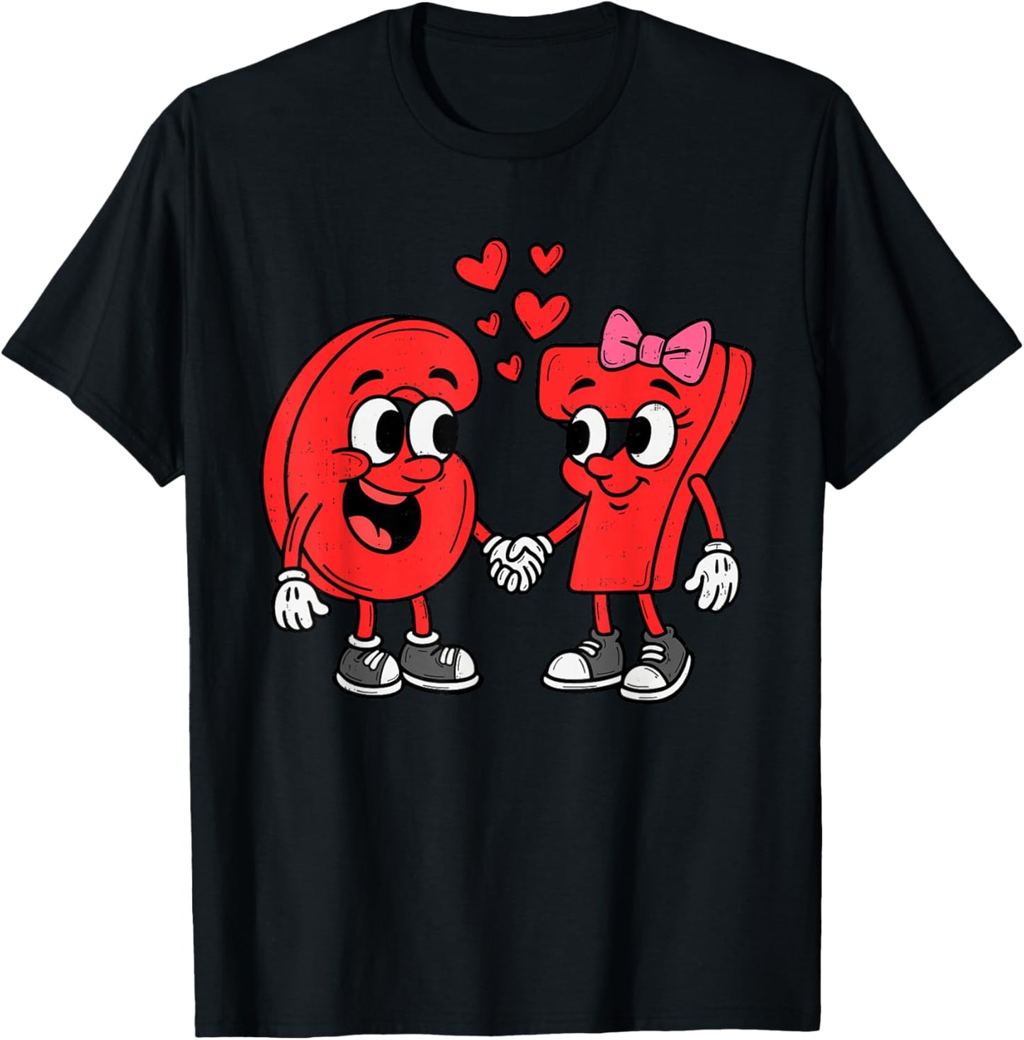 Cute Six Seven 6 7 Meme Valentines Day Girl Boy Teen Kids T-Shirt - T-Shirt | Black