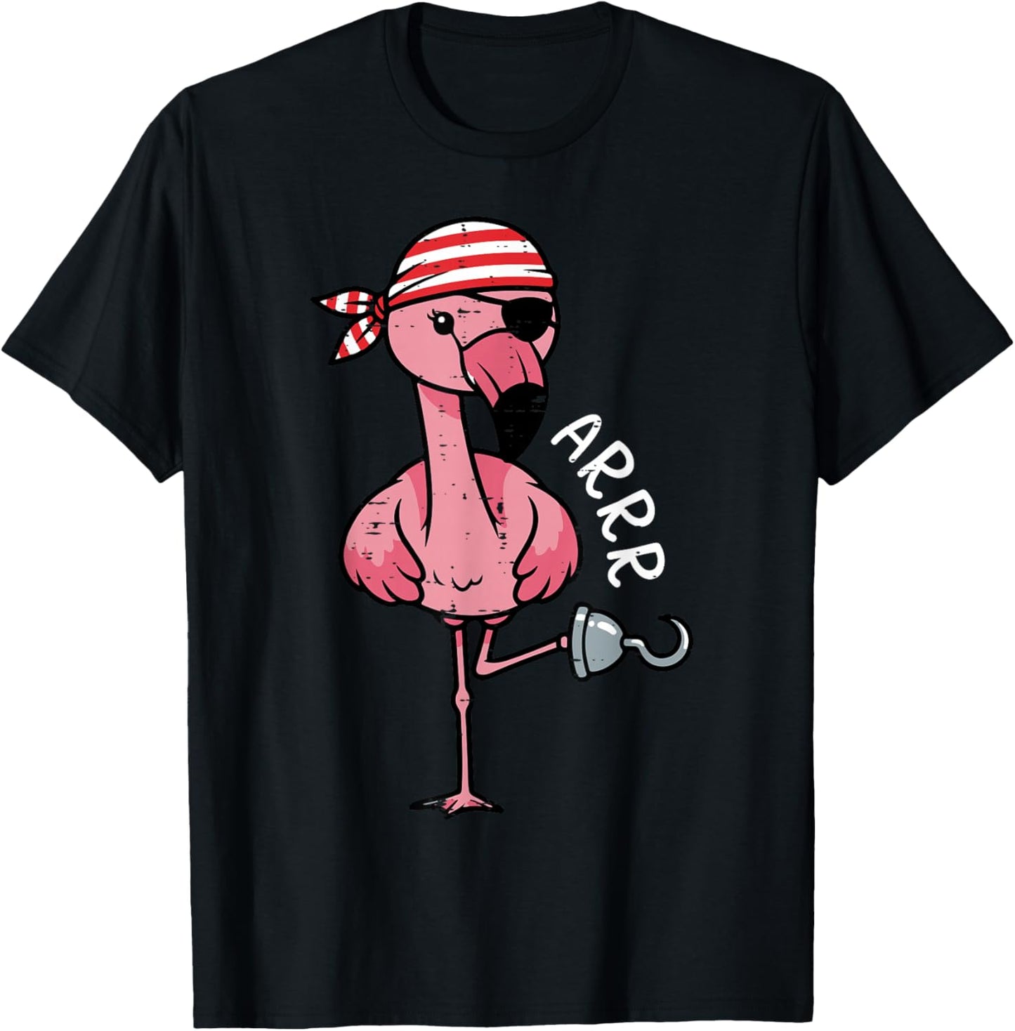 Pirate Flamingo Arrr Halloween Costume Women Girls Kids Men T-Shirt - T-Shirt | Black