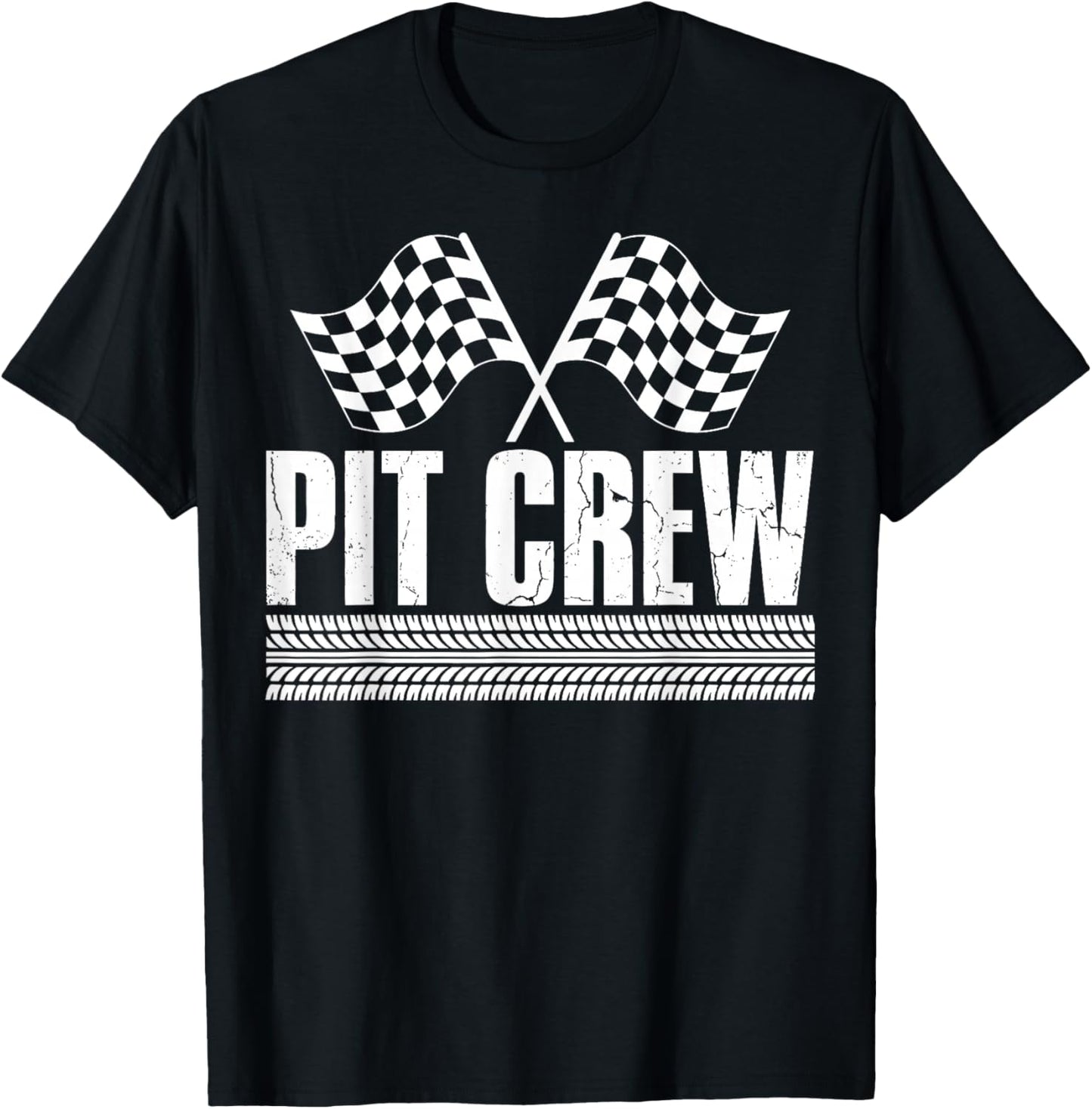 Pit Crew Birthday Party for Family Matching Race Car Racing T-Shirt - T-Shirt | Black