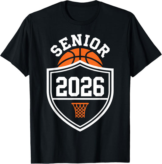 Class of 2026 Graduation Senior 26 Basketball Outfit T-Shirt - T-Shirt | Black