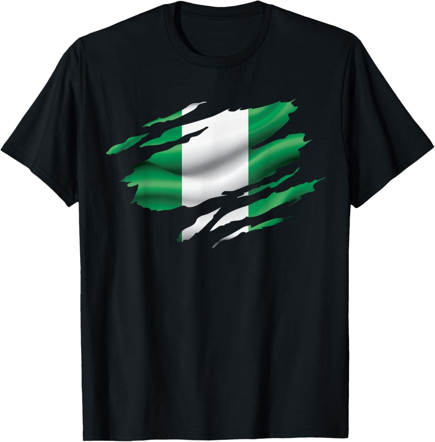 Nigeria Proud Heritage National Nigerian Flag Roots T-Shirt - T-Shirt | Black
