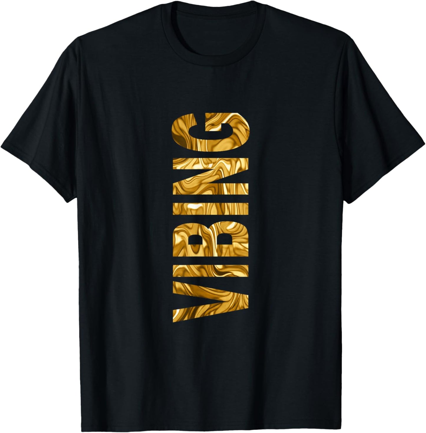 Brown Color Vibing Liquid Brown Graphic T-Shirt - T-Shirt | Black