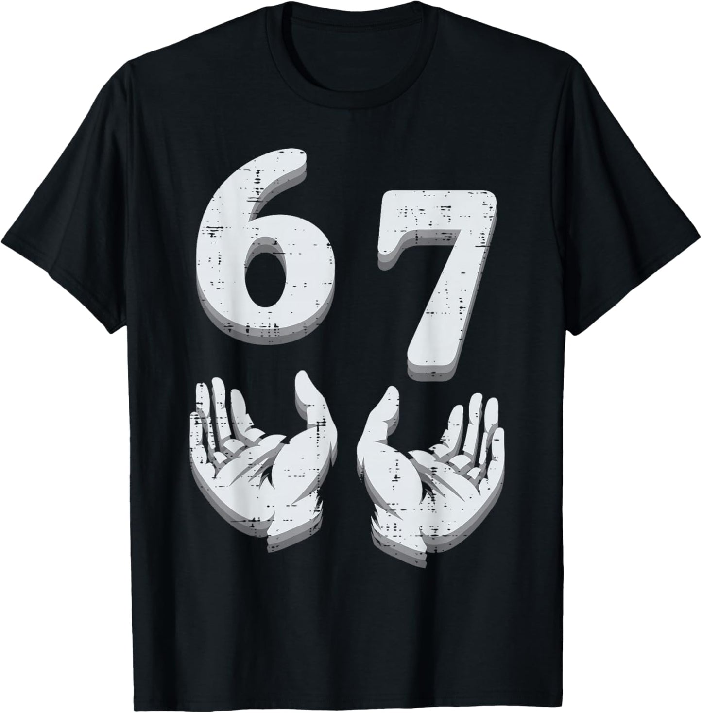 67 Meme Funny 6 7 Men Women Kids Boys Girls Youth Teen T-Shirt - T-Shirt | Black