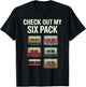 Check Out My Six Pack Cassette Tapes T-Shirt - T-Shirt | Black