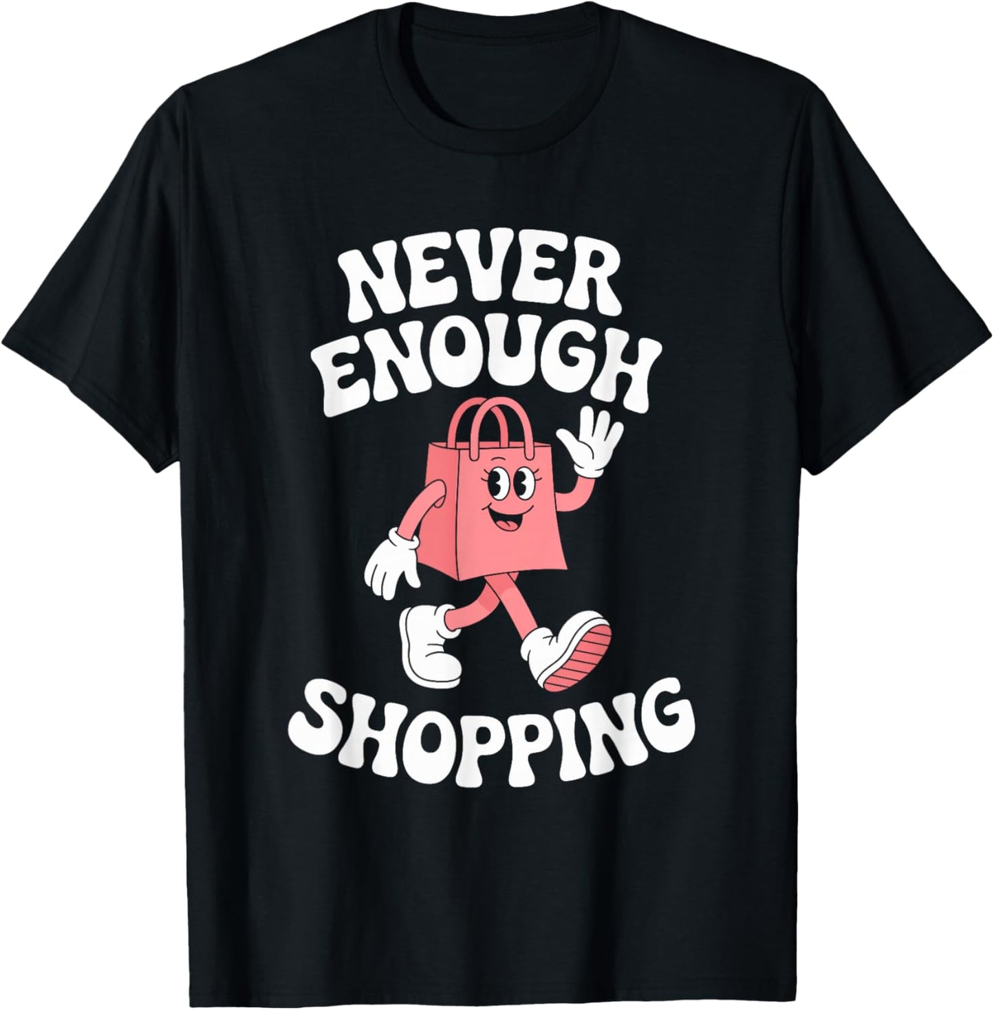 Funny Shopping Retro T-Shirt - T-Shirt | Black