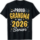 Proud Grandma of A 2026 Senior Graduation Class 2026 Senior T-Shirt - T-Shirt | Black