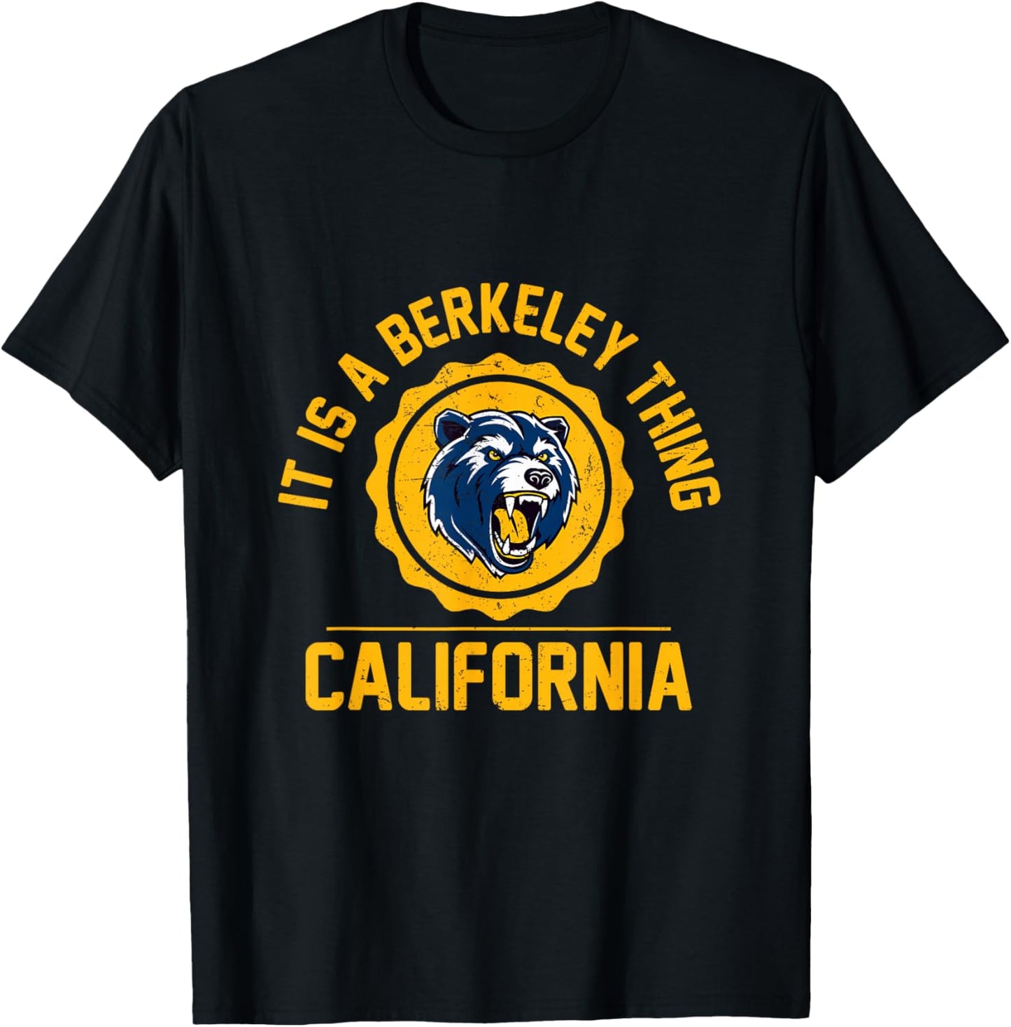 It’s A Berkeley Thing California Vintage Athletic Sports T-Shirt - T-Shirt | Black