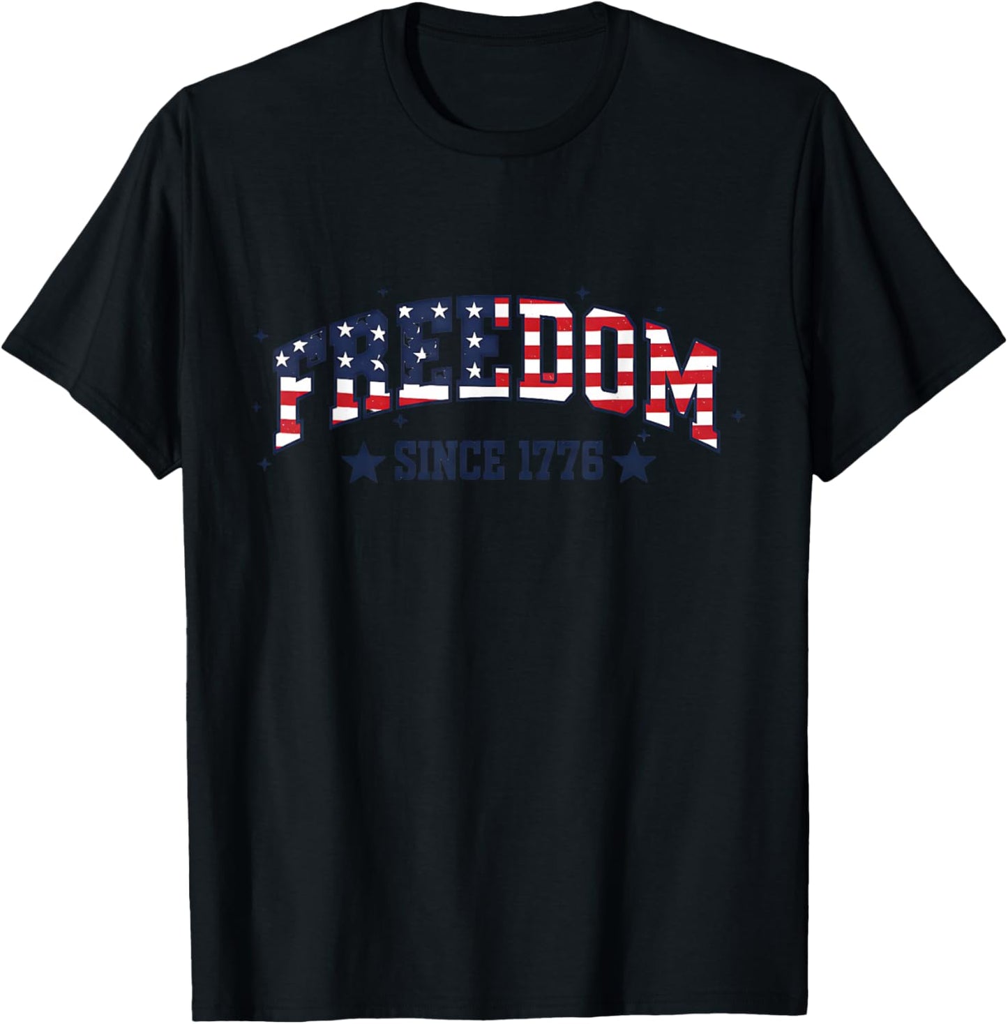 Freedom, Independence Day, 4th of July, USA T-Shirt - T-Shirt | Black
