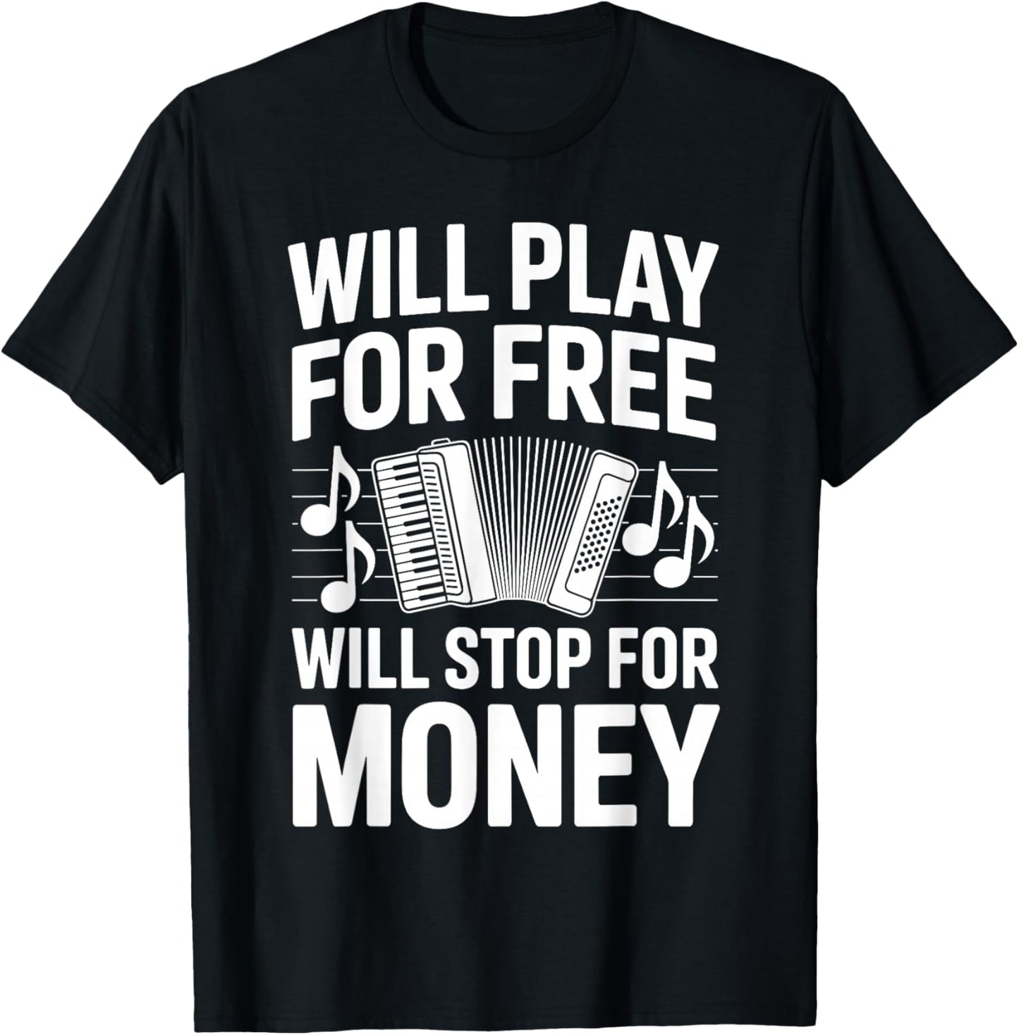 Accordion Art Women Accordionist Accordion Player T-Shirt - T-Shirt | Black