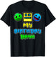 My Birthday Dash Video Game Theme Party Geometry Game Dash T-Shirt - T-Shirt | Black