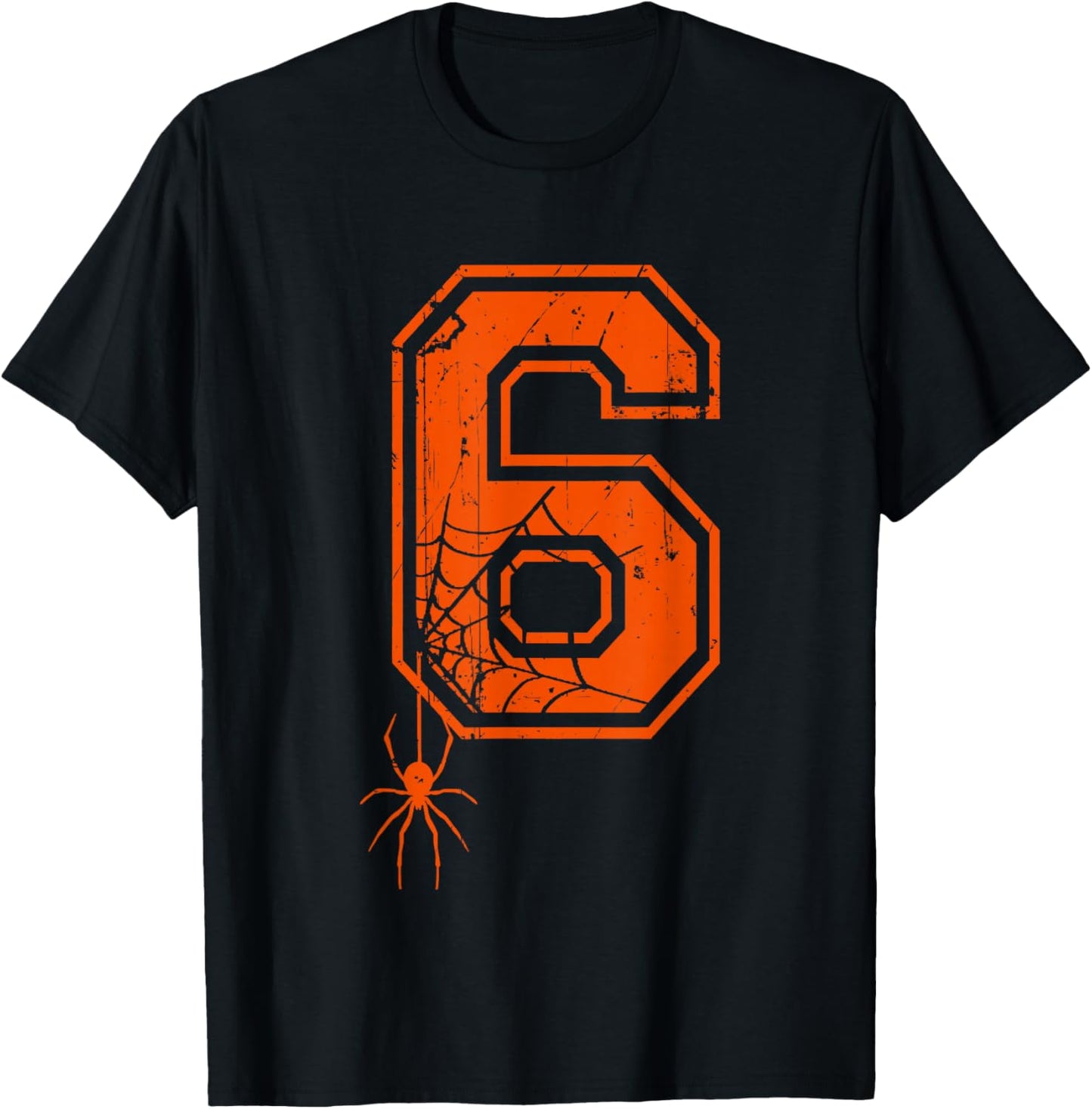 Number 6 67 Meme Halloween Spider Costume Matching Group T-Shirt - T-Shirt | Black