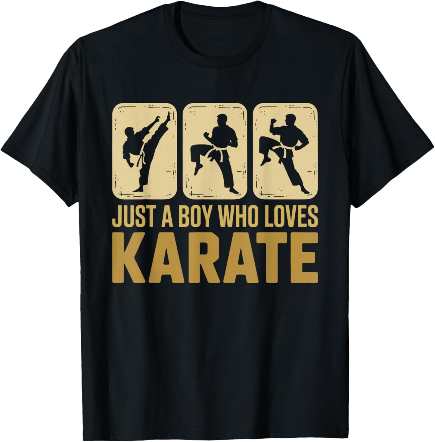 Just A Boy Who Loves Karate Martial Arts Karate Lover Karate T-Shirt - T-Shirt | Black