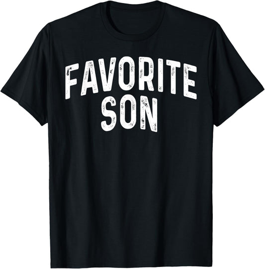 Favorite Son Funny Dad Mom Parents Christmas T-Shirt - T-Shirt | Black