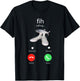 Funny Fish Fih with Shoes is Calling Trendy Meme T-Shirt - T-Shirt | Black