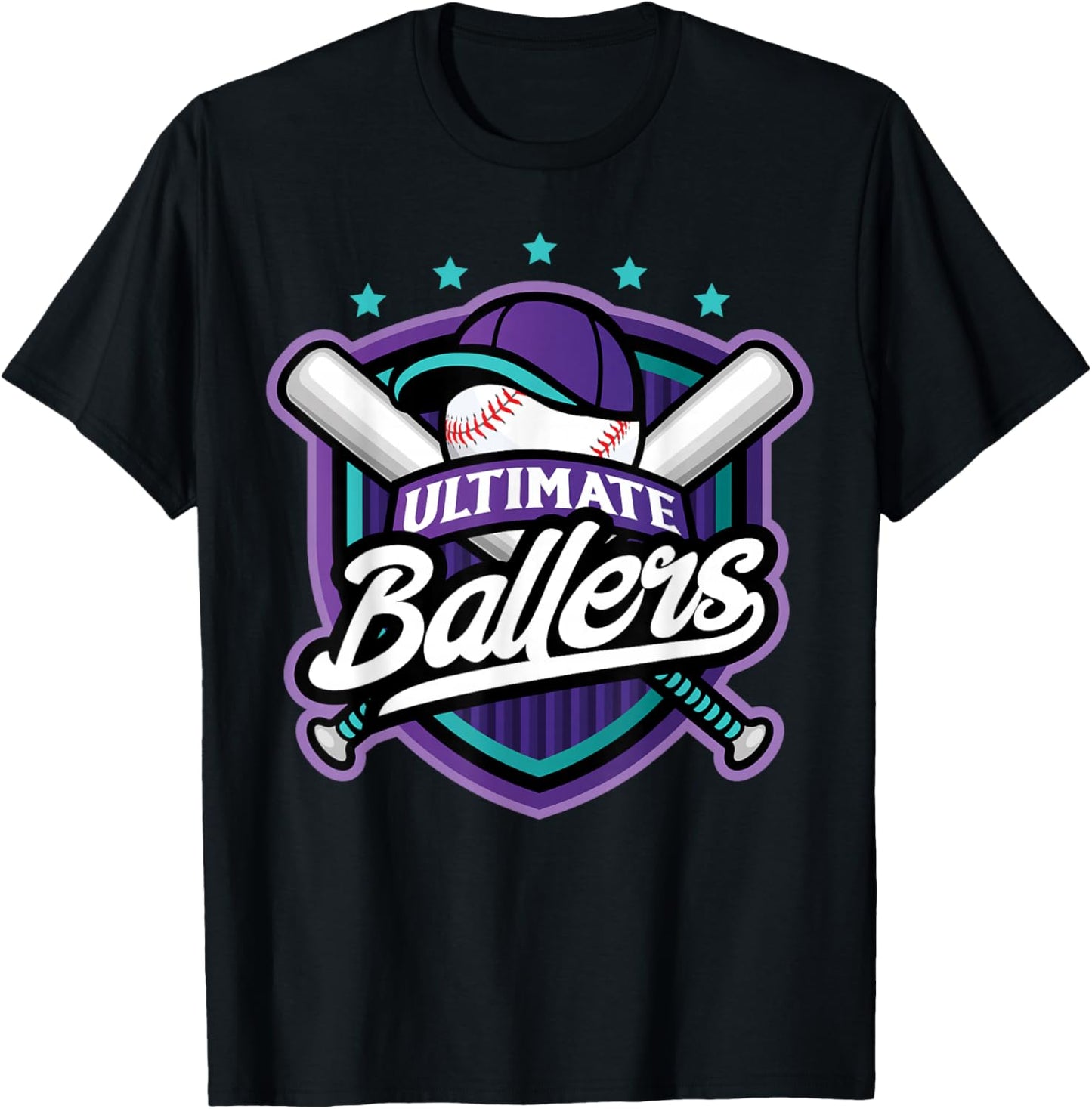 Ultimate Ballers Baseball T-Shirt - T-Shirt | Black
