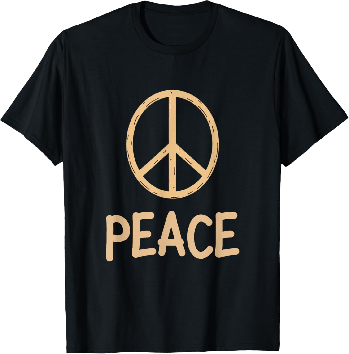 Peace and Peace Sign T-Shirt - T-Shirt | Black