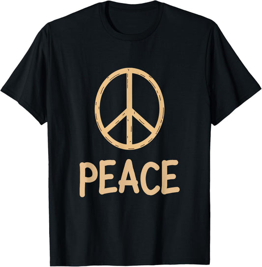 Peace and Peace Sign T-Shirt - T-Shirt | Black
